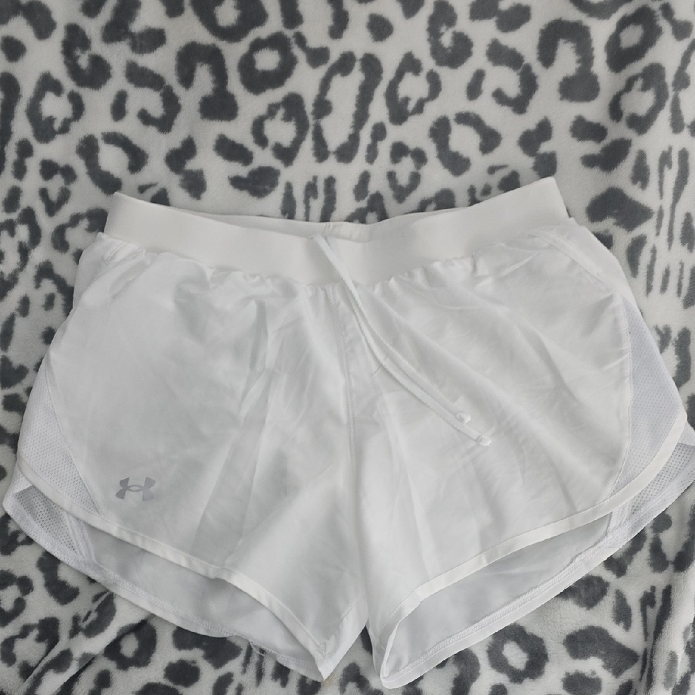 Under Armour Bright White Running Shorts MEDIUM